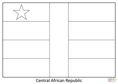 중앙 아프리카 공화국의 국기 색칠하기