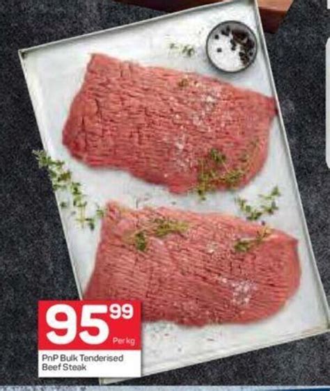 Pnp Bulk Tenderized Beef Steak Per Kg Offer At Pick N Pay