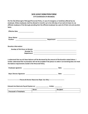 Fillable Online Fill Iosick Leave Donation Form Fillable Sick