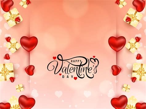 Free Vector Happy Valentines Day Elegant Background With Hearts Design