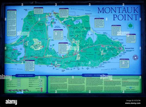 Montauk Point Long Island Ny Map Stock Photo Alamy