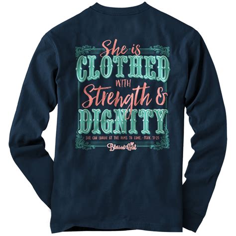 Blessed Girl Blessed Girl Womens Long Sleeve T Shirt Clothed Navy 2x