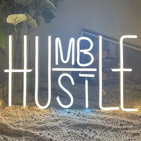 Hustle Led Neon Signshumble Led Cool Lights Sign For Wall