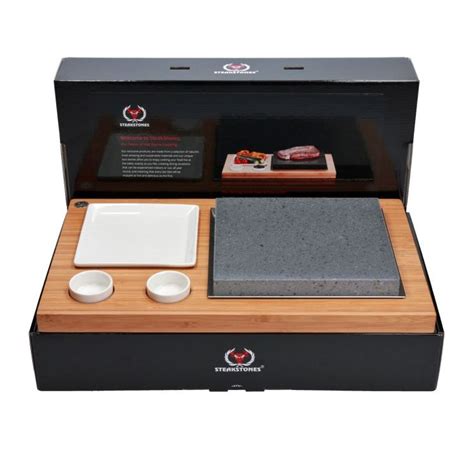 The Steak Plate Sauces Hot Stone Cooking Set Yumbles