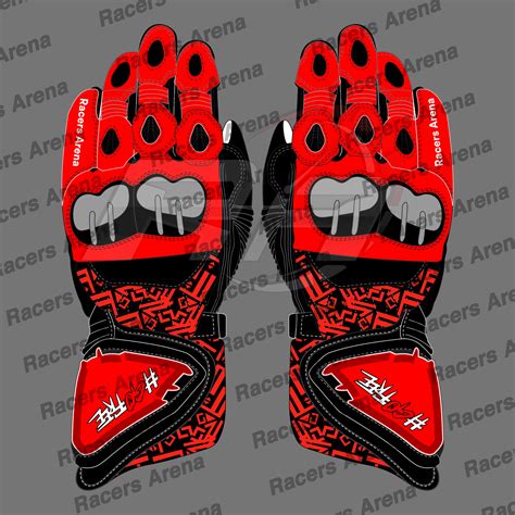 Francesco Bagnaia Ducati Motogp 2022 Leather Race Gloves Racers Arena