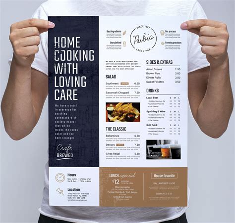 Bar Food Menu Template