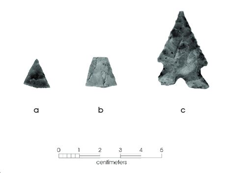 Figure E 8 Projectile Points Recovered From 41BR420 A Unit 1 Level