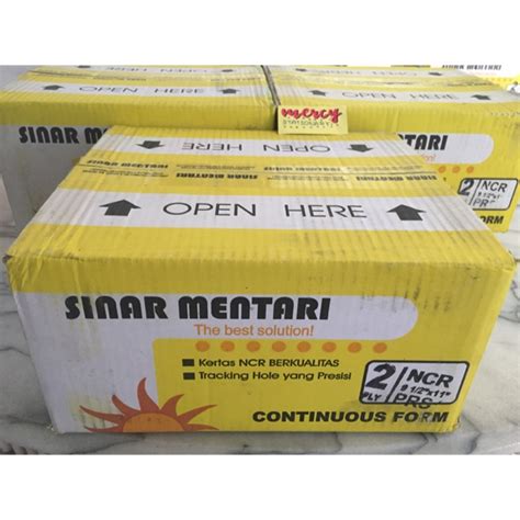 Jual Continous Form Sinar Mentari 2 Ply 9 5x11 2 2 Ply PRS NCR Kertas