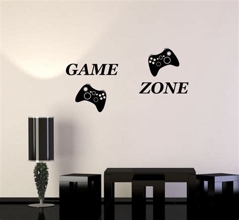 Vinyl Wall Decal Game Zone Joysticks Video Games Gamer Room Stickers ...