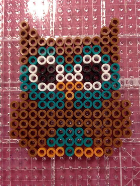 Perler Bead Owl | Hamma beads ideas, Melting beads, Perler beads