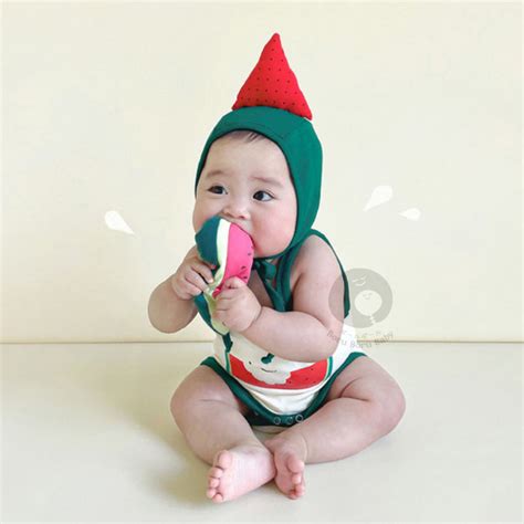 Jual Baju Bayi Lucu Romper Bayi 3d Semangka Kostum Bayi Shopee