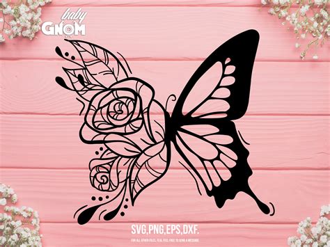 Floral Butterfly SVG Flowers and Butterfly Svg Butterfly | Etsy