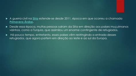 Conflitos No Oriente M Dio E Crise Dos Refugiados Na Europa Ppt Carregar