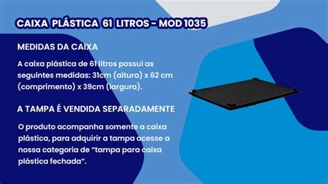 Caixa Pl Stica Litros Plastcomp Plastcomp Venda De Caixas