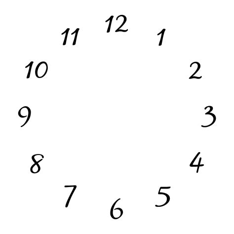 Clock Face Numbers - ClipArt Best