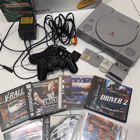 PlayStation One PS1 with GameShark 30+ CD Games & Dancing Mat, Video ...