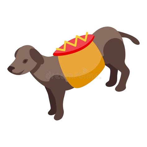 Hot Dog Costume Icon Isometric Vector. Animal Party Stock Vector ...