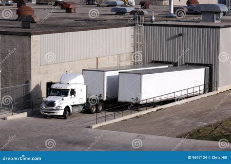 Truck Loading Dock Stock Photo Image Of Delivering Freight 9697134