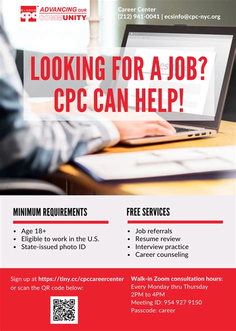 Need help finding a job? CPC Career Center can help! 2021-04-09 05:00:00