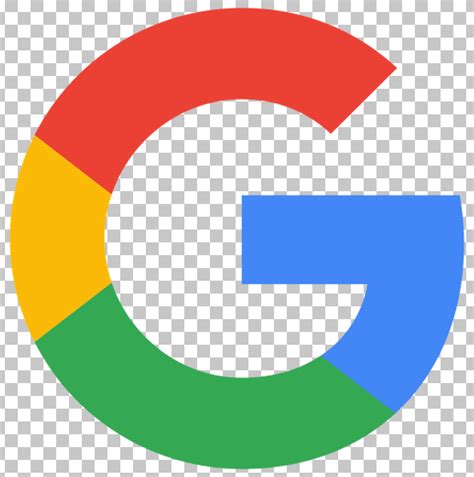 Google Logo in Red, Green, and Yellow on Transparent Background