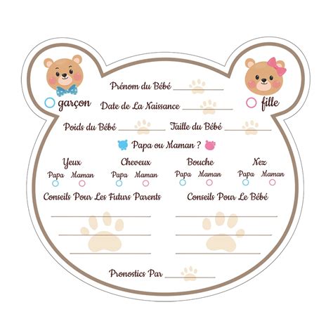 Lot De 25 Cartes Pronostics Baby Shower Test Et Avis