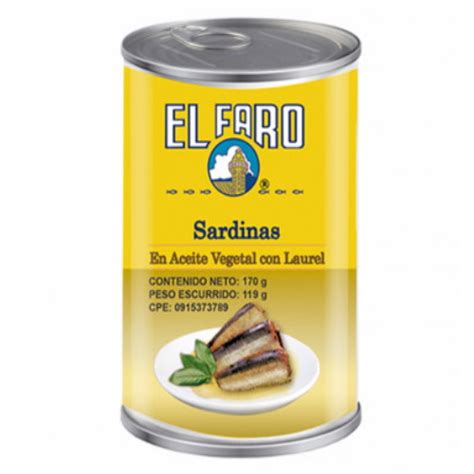 Sardinas En Aceite Vegetal Con Laurel El Faro Gr Segomarket