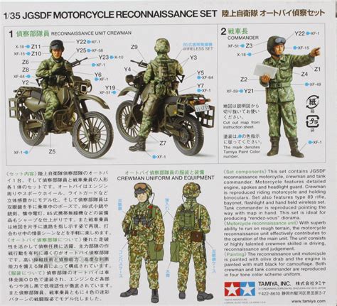 Tamiya Jgsdf Motorcycle Reconnaissance Set Figurines