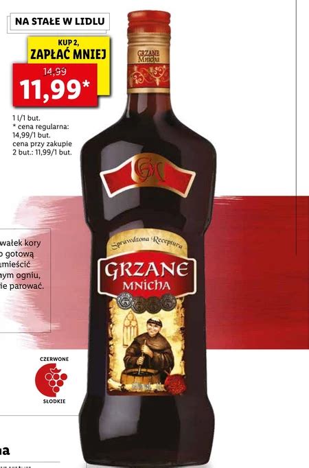 Wino Grzane Grzaniec Mnicha 20 TANIEJ Promocja Lidl Ding Pl