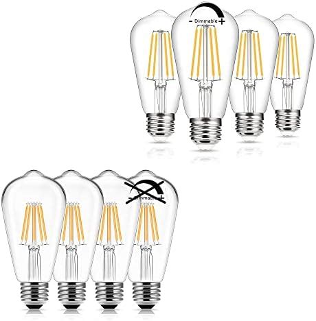 DORESshop Vintage LED Edison Bulbs 60 Watt Equivalent 6W Antique LED