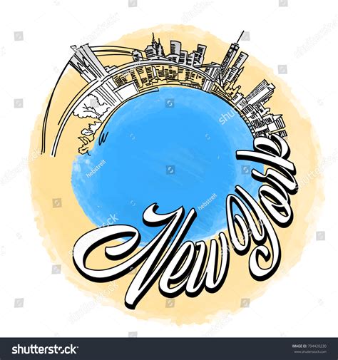 New York City Travel Logo Nyc Stock Vector (Royalty Free) 794420230 ...