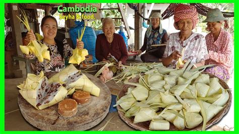 Khmer Traditional Cake Nom Katom My Grandma So Happy And Make A