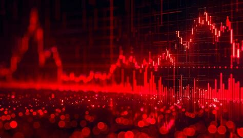 Premium Photo Red Chart Background Effect Candles Of The Stock Market