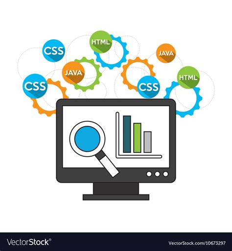 Software programming language icons Royalty Free Vector