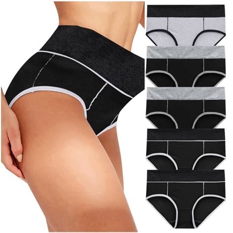 PC femmes couleur unie patchwork slips culottes sous vêtements bikini caleçons l