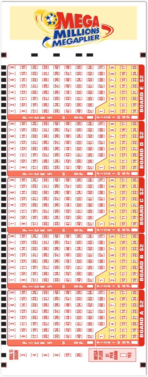 Mega Millions Number Chart - Ponasa