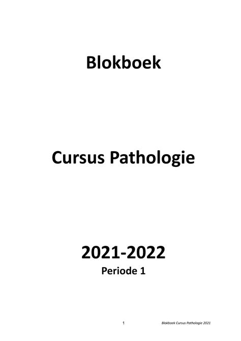 Blokboek Pathologie Concept Corona Bb Vs Blokboek Cursus