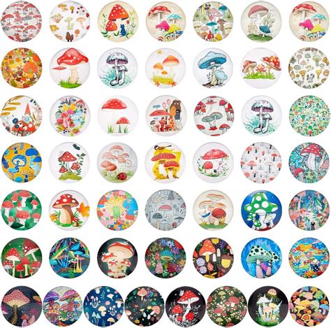 Amazon Ph Pandahall Mm Mushroom Glass Cabochons Styles Half