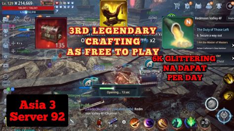 Mir4 3rd Legendary Crafting Day 2 6K GLIT Per Day Dapat YouTube