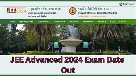 Jee Advanced 2024 Exam Date Out Exam In May 2024 Sarvgyan News