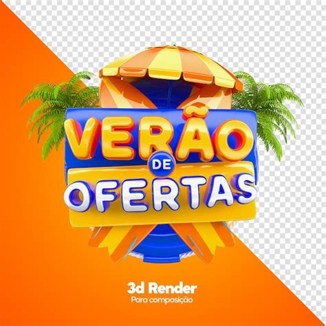 Etiqueta Psd Verano De Ofertas En Brasil Plantilla De Render D Para