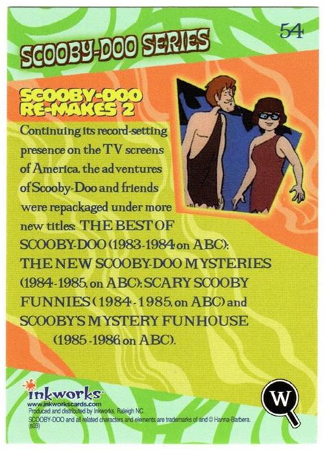 Scooby Doo Mysteries And Monsters Premium Trading Cards 54 Scooby Doo