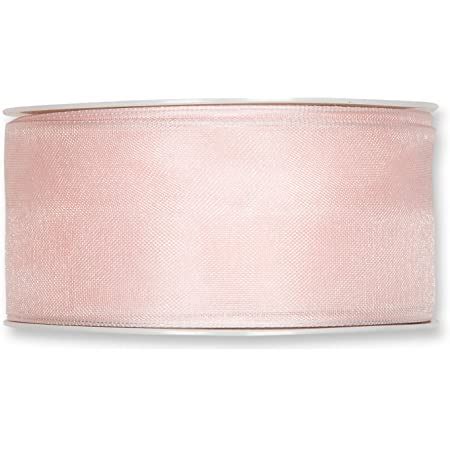 Floristrywarehouse Bande Blush Rose Ruban D Organza Mm Cm