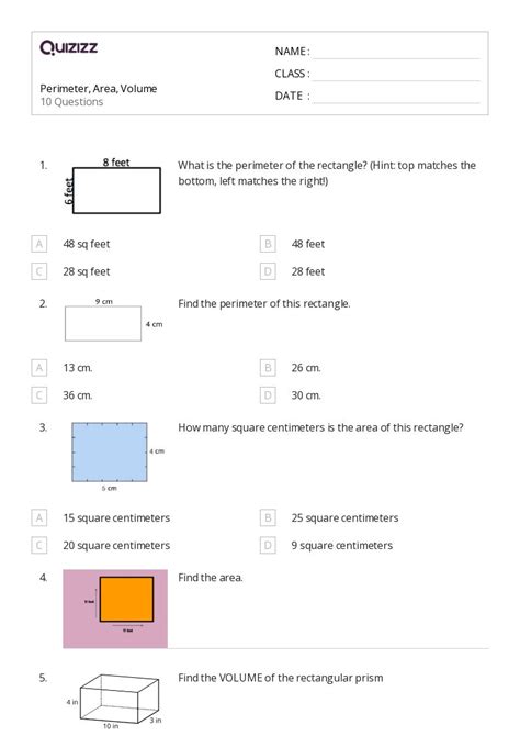 50 Perimeter Worksheets For 5th Grade On Quizizz Free And Printable