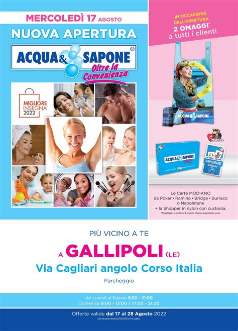 Volantino Acqua E Sapone Nuova Apertura Gallipoli By Acqua Sapone