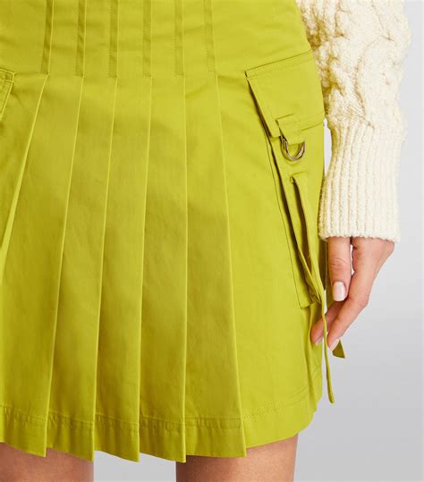 Womens Rokh Green Pleated Mini Skirt Harrods Countrycode