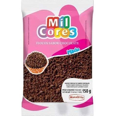 FLOCOS MACIO SABOR CHOCOLATE MIL CORES 150G MAVALÉRIO