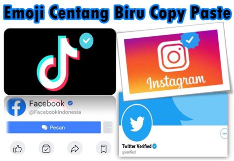 6 Cara Mendapatkan Emoji Centang Biru Copy Paste Tiktok Instagram