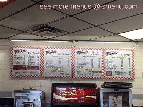 Menu at Big Tom's Diner BBQ, Pierre