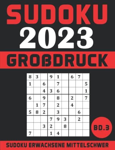 Sudoku Erwachsene Mittelschwer Gro Druck Sudoku Buch Mittelschwer