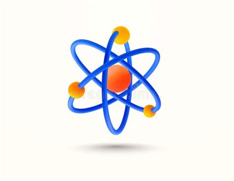 Atom with electron orbit stock vector. Illustration of nuclear - 13443847